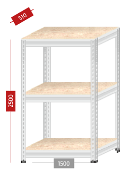 Металлический стеллаж МС-Т 002