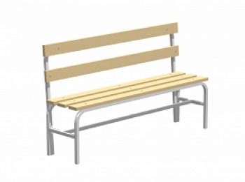 Скамья гардеробная со спинкой (липа) 850х1500х375 мм